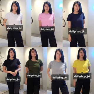  BAJU  KAOS  KATUN POLOSAN JUMBO  OVERSIZE WARNA  WANI Shopee 