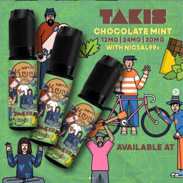 SALTNIC AUTHENTIC KUY TAKIS CHOCOLATE MINT SALT NIC LIQUID 15ML