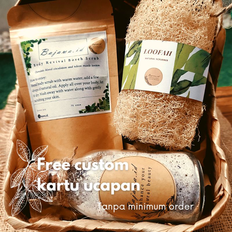 

Hampers Kado Wisuda Hadiah Ultah Gift Box Pernikahan Loofah Lulur Badan Garam Mandi Parcel
