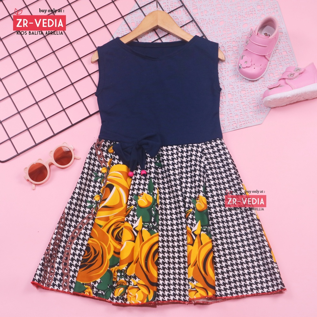 Dress Angel uk 1-4 Tahun / Dres Anak Perempuan Cewek Baju Motif Murah Casual Pesta Yukensi Adem