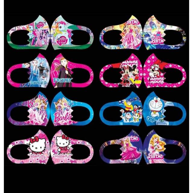 Masker scuba anak karakter