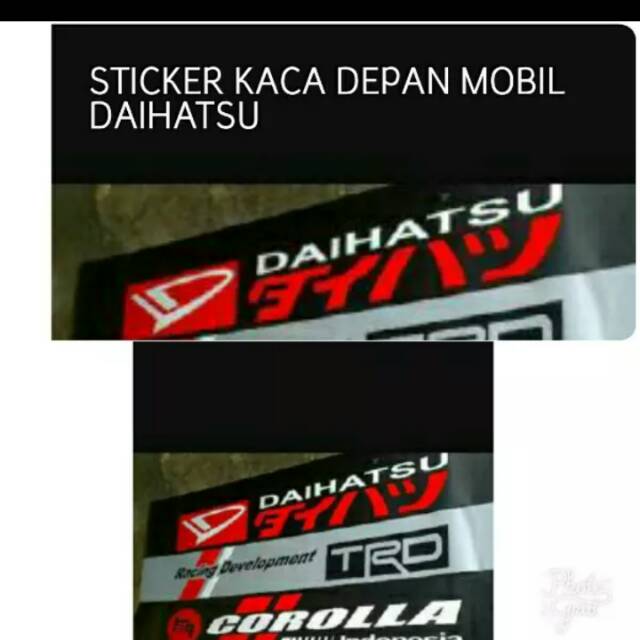 Variasi sticker kaca  depan  mobil  Logo Daihatsu  warna 