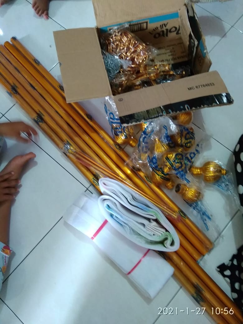 ( 2 Meter Dan 1,5 Meter) Rel / Reil /rollet / Reil Bulat /batang Soka Gorden