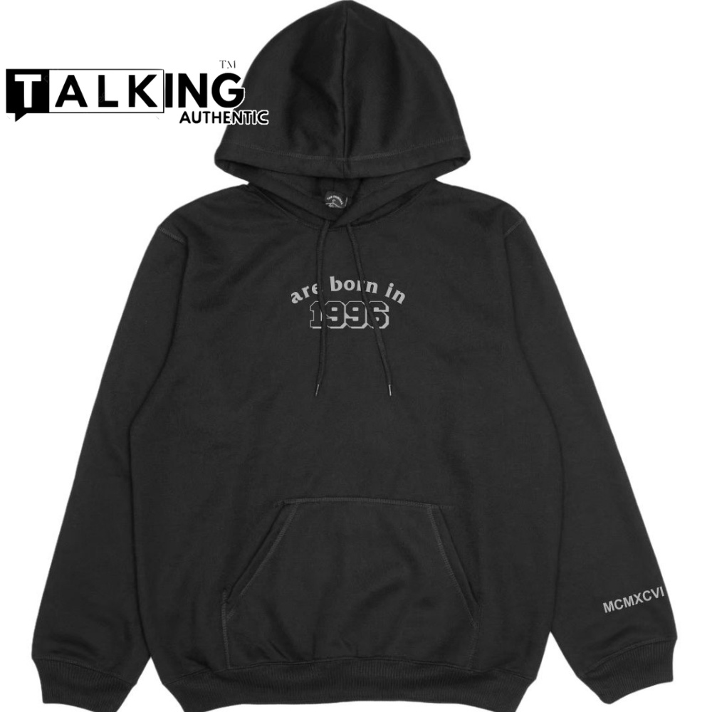 COD Hoodie Pria distro original 2021 ARE BORN IN Warna Hitam XXL Sweater Cowok Keren Korean Style Suiter Hodie Oversize Switer Terbaru Hoddi jumper Original Distro TALKING AUTHENTIC