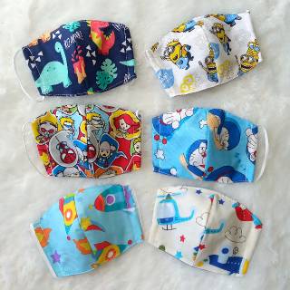  Masker  anak isi tissue 2 ply lucu  imut masker  kain  isi 