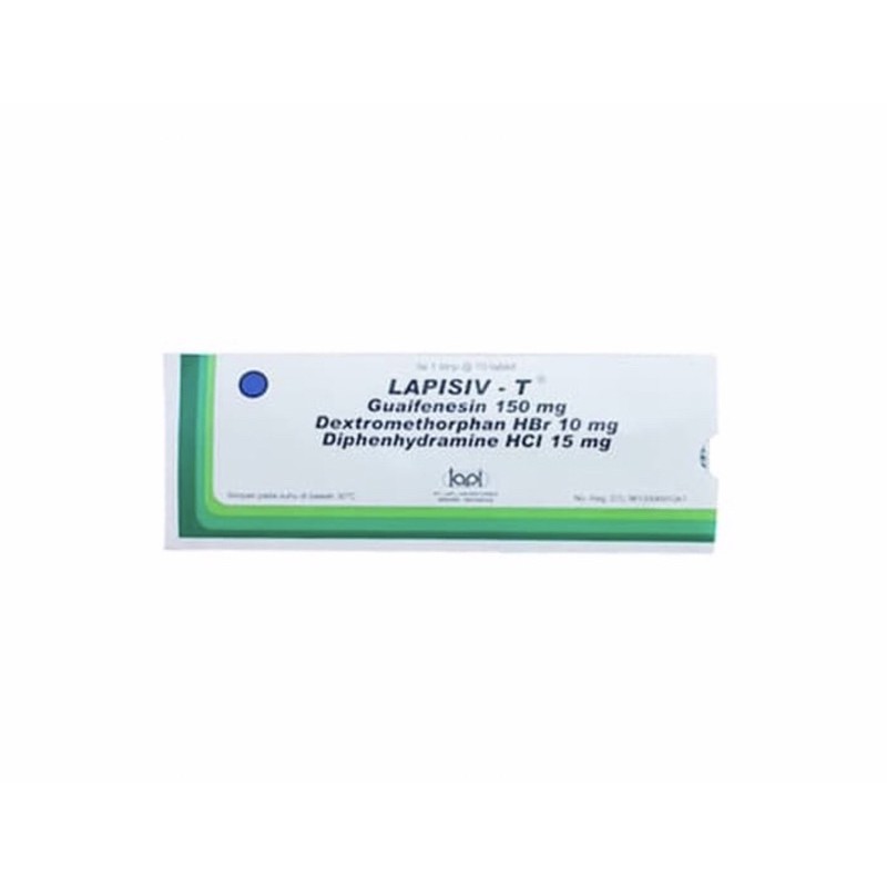 Lapisiv T strip 10 tablet ( obat batuk kering &amp; batuk berdahak )