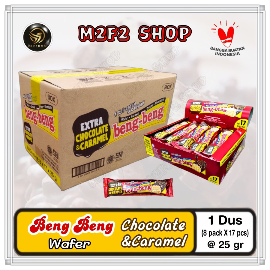 

Beng Beng Wafer Extra Caramel Crispy Chocolate Cokelat - 25 gr (Kemasan Karton)
