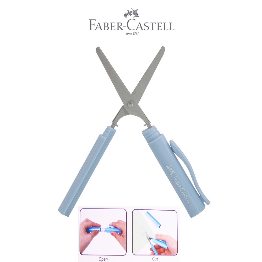 Gunting Lipat Pocket Faber Castell Compact Scissors / Pocket Scissors FaberCastell / Gunting Saku Travel / Gunting Sekolah