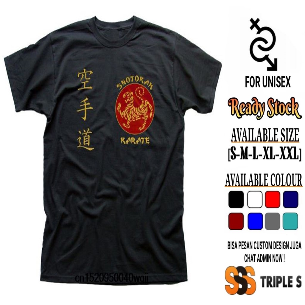 KAOS SHOTOKAN KARATE BELADIRI SABLON WARNA GOLD-MERAH