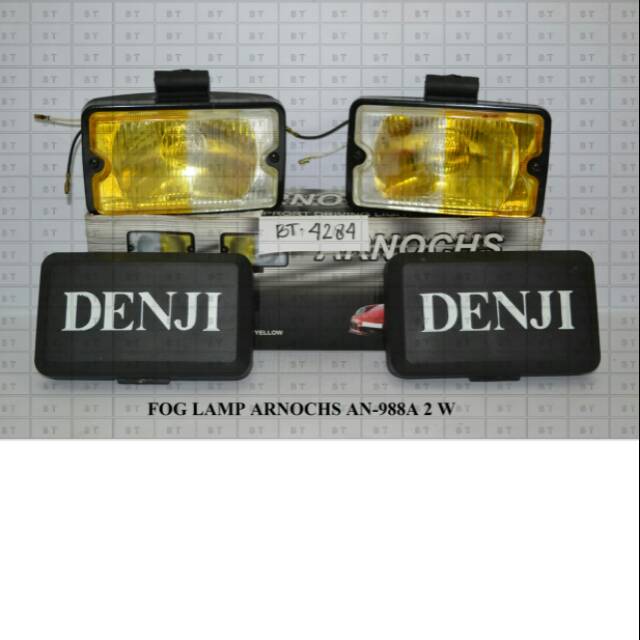 Fog Lamp Lampu Petak Dua Warna Denji Dengan Tutup