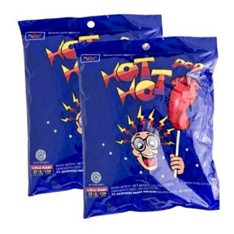 

permen hot hot pop bentuk kaki,, di jual 1 pak isi 25 pcs