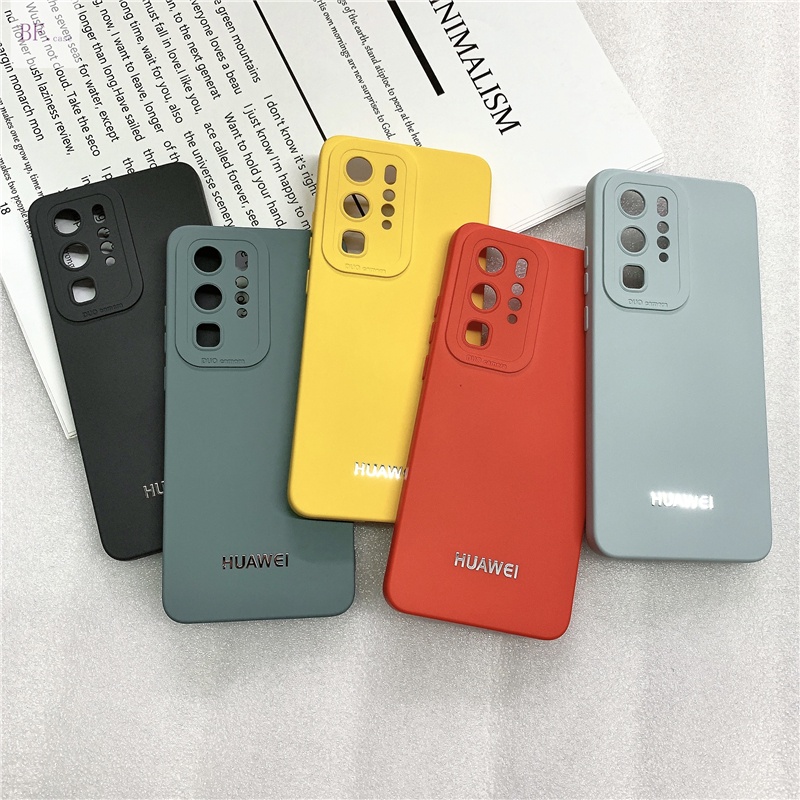 (DUO Camera) Casing Soft Case Silikon Mudah Dibersihkan Untuk Huawei P40 / P50 / P30 / P20Pro / P40pro / P30pro