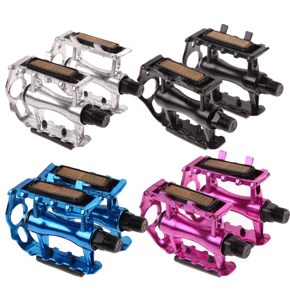 SILVER 9/16" ALLOY BICYCLE PLATFORM PEDALS FOR BMX FIXIES MTB