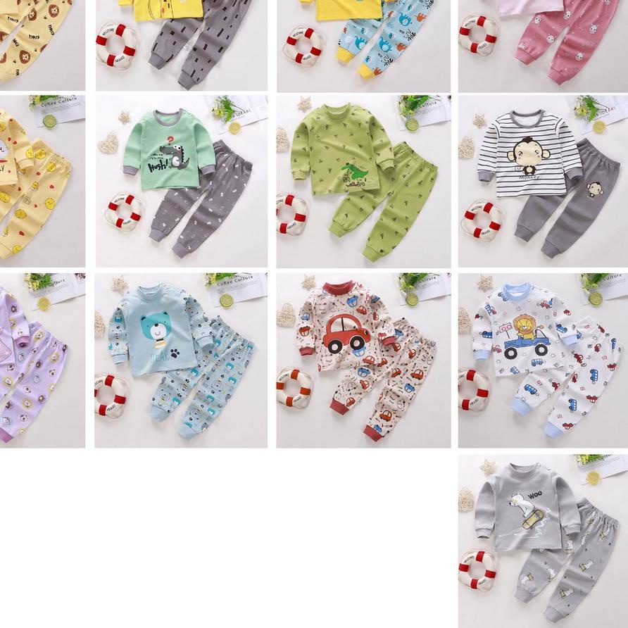 ► Goblin♛ PB038 Baju Premium Anak Bayi Piyama Jumper Jumpsuit Celana Tidur Fashion Lengan Panjang ℮