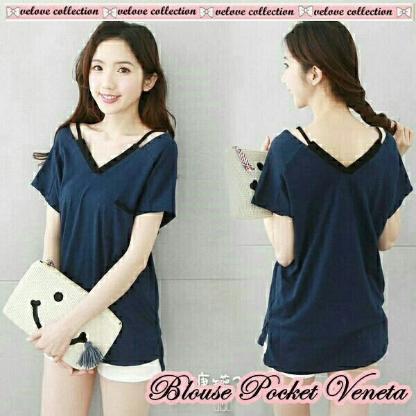 HCL Blus Venta - Baju Atasan Wanita - Blouse Casual Cewek - Baju Santai Cewek