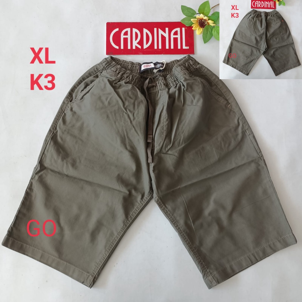 gof XL-2XL CARDINAL CELANA PENDEK KARET KOLOR Katun Casual Soft Jeans Murah Bagus Santai Original