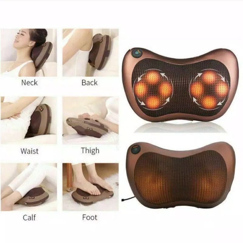 Bantal Pijat Massage Pillow Portable Car and Home-Bantal Pijat Elektrik Sppeds 8 Bola Type 8028