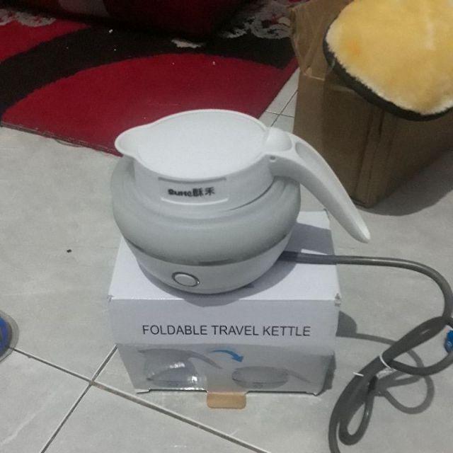 Collapsible Kettle Listrik Travel Lipat - Silicone Portable Kettle