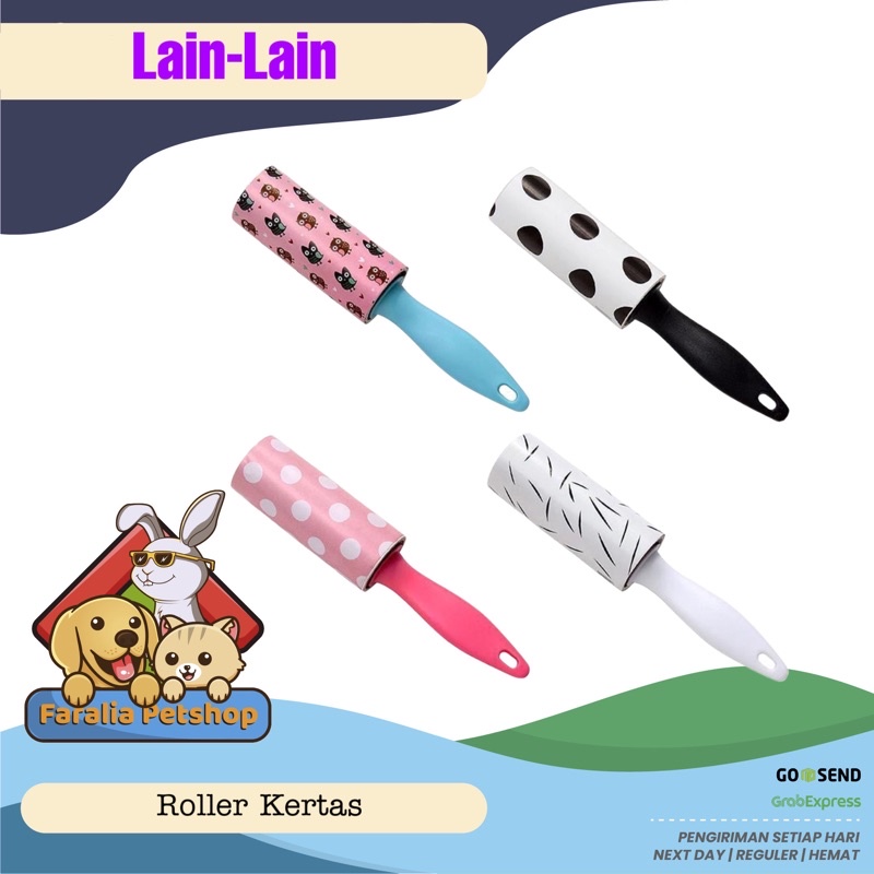 Roller Kertas Pembersih Bulu Kucing Anjing Debu Kotoran Lint Roler