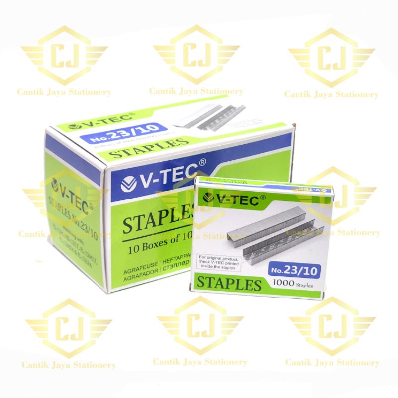 

1 PACK / 10 BXS Isi Stapler V-TEC NECES 23/10 Refill Staples