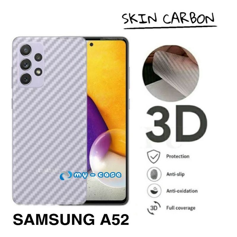 Garskin Carbon Samsung A52 Garskin Anti Gores Belakang
