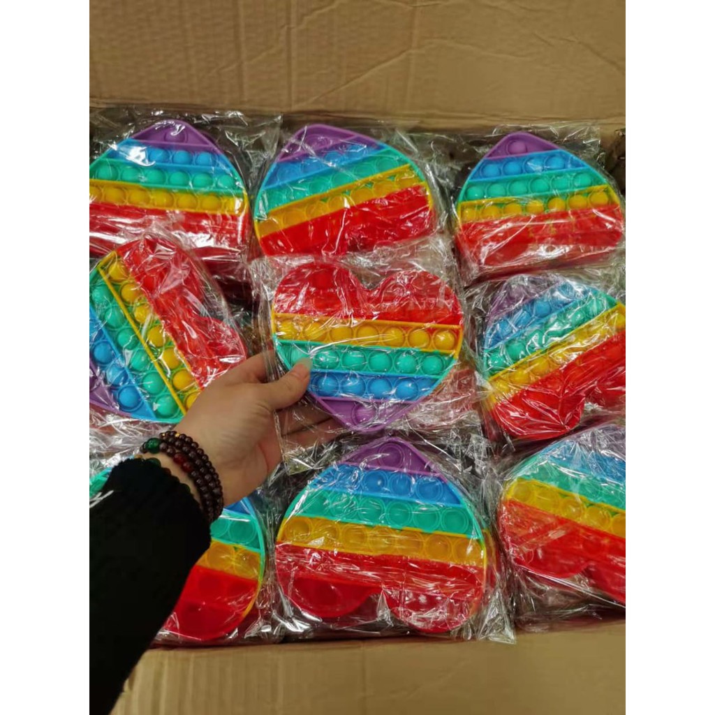 push pop it murah fidget toy rainbow mainan anak bubble sensory toys stress reliever Bubble Sensory-7