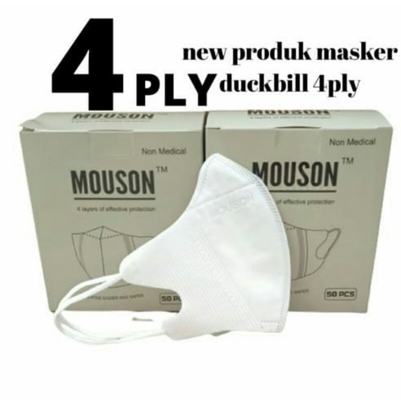 Masker Duckbill Mouson 4 ply isi 50 pcs Semarang/DUCKBILL MOUSON PREMIUM