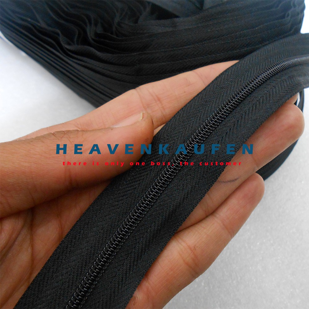 Resleting Zipper No 3 Hitam Murah Meteran