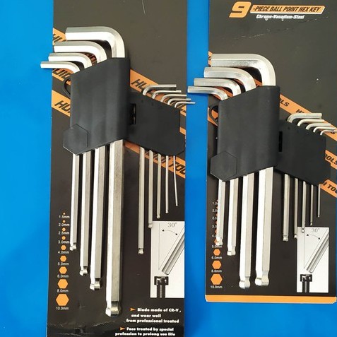 Kunci L Set Lengkap 9 Piece Ball Point Hex Key Murah MERIAH