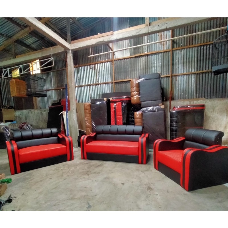 Sofa Minimalis Merah Hitam