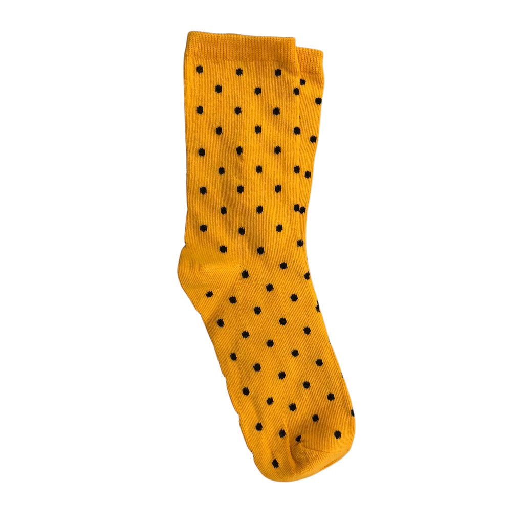 Kaos Kaki Motif Lucu-Lucu / Buah / Snack / Christmas / Snoopy / Leopard BEBAS PILIH (EXPT)-E19 Titik Kuning