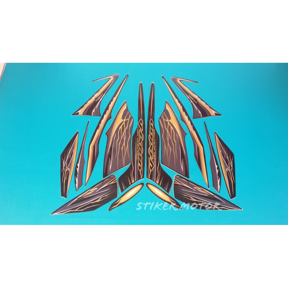 Variasi striping motor vixion old 2010 gold