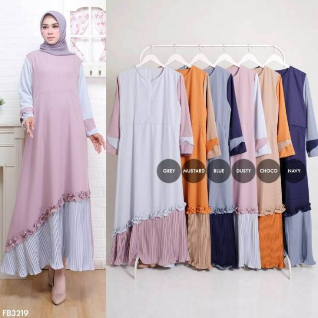 gamis/gamis plisket/baju muslim