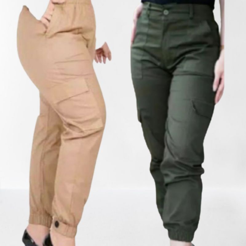 Celana cargo wanita | Baggy pants Wanita Jogger | Baggypant jumbo Drill premium