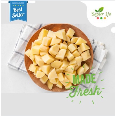 

Kentang Kupas Potong 480 - 500 Gram / Pack Fresh Potato Sayur Segar READY TO COOK / SIAP MASAK