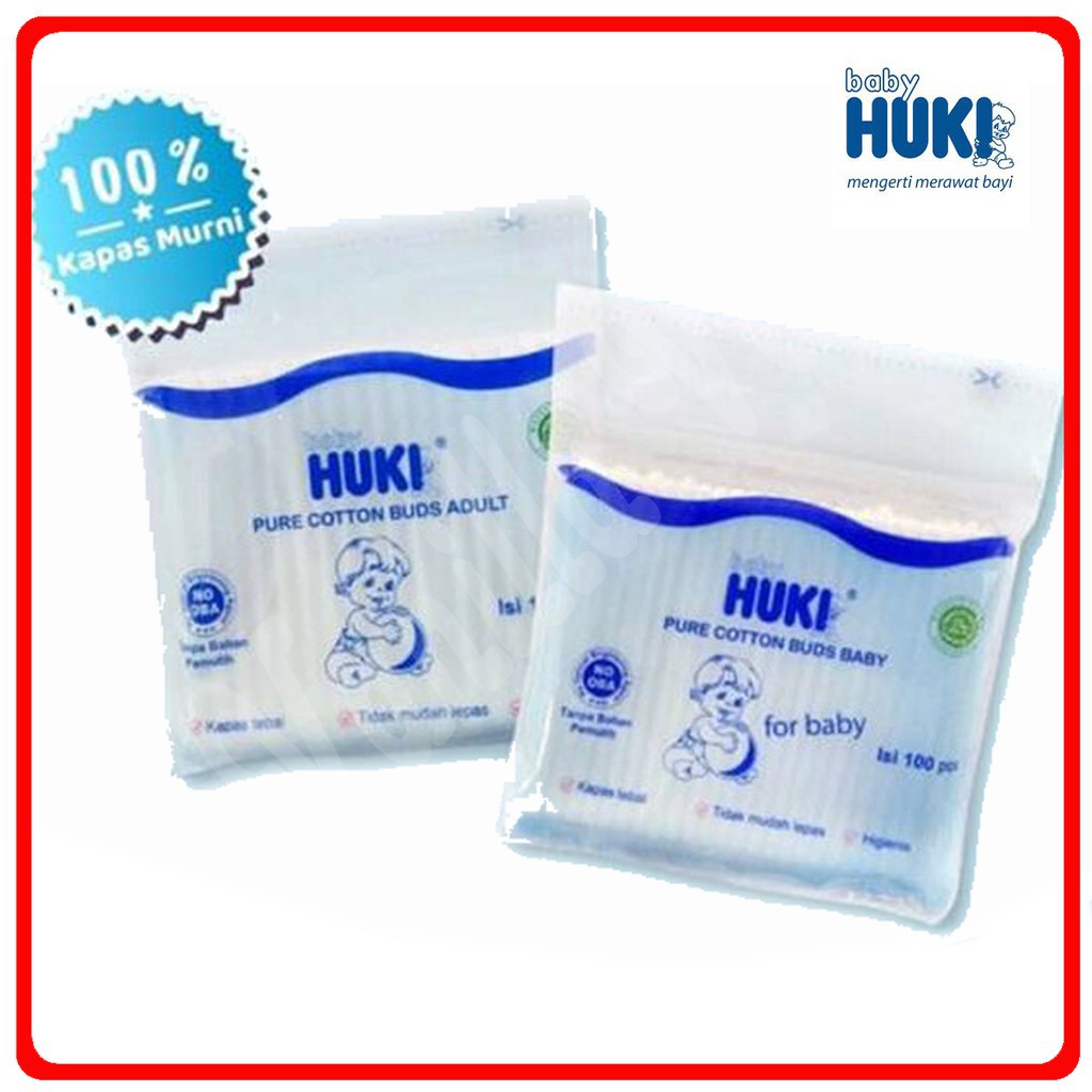 Jual Huki Cotton Bud Extra Fine isi 100s Indonesia