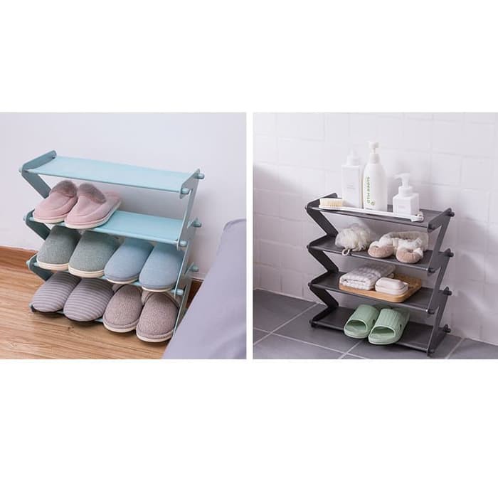 Rak Sepatu &amp; buku mininalis Amazing Shoe Rack 4 Susun PORTABLE 46 cm