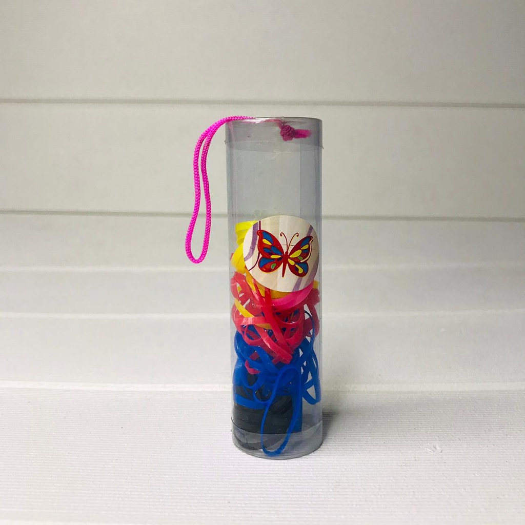 BRGUNIK Lot Ikat Rambut Polos Gelang Kunciran Iket Head-Band Bahan Karet Warna Warni Murah R129-KOTAK 220PCS B