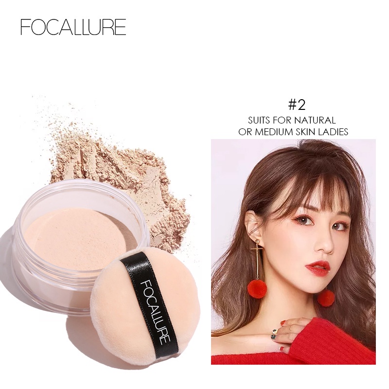 FOCALLURE 3PCS Base Makeup Sets Long-lasting Foundation &amp; Oil Control Setting Powder &amp; Concealer Paket