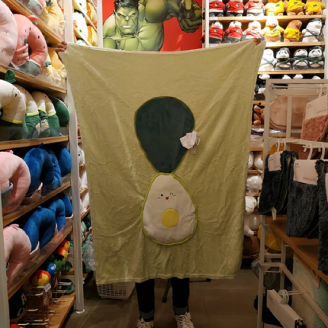 MINISO ❤️ Fruit & animals series leisure blanket size 90x120cm. selimut miniso lucu ready surabaya