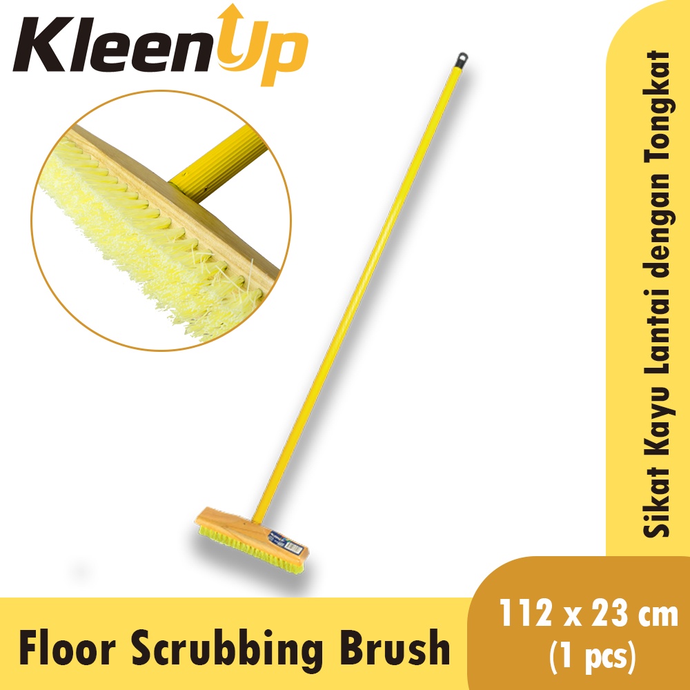 Ktmstore Kleen up Sikat Kayu lantai wc panjang gagang 715 Floor Scrubbing Brush