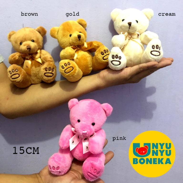 teddy bear souvenir wedding florist 15cm bahan sangat lembut boneka lempar