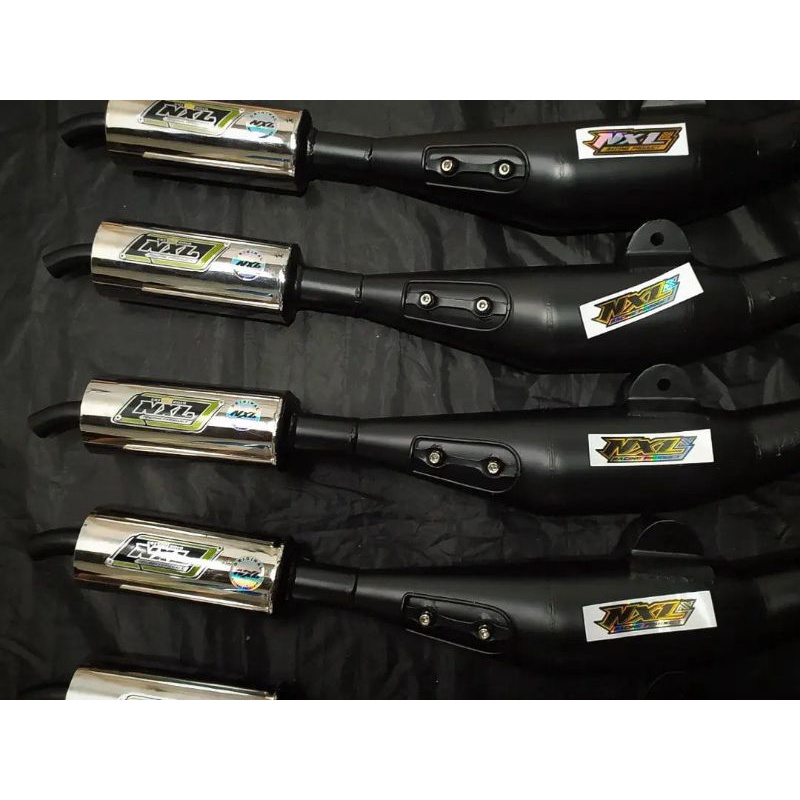 [ORIGINAL] KNALPOT Yamaha Fiz R / F1Zr / force 1, standar racing perut hitam by NXL