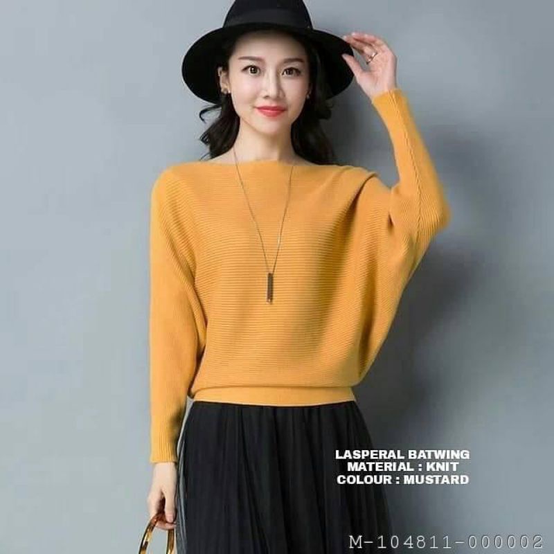 kaos wanita lasperal batwing rajut