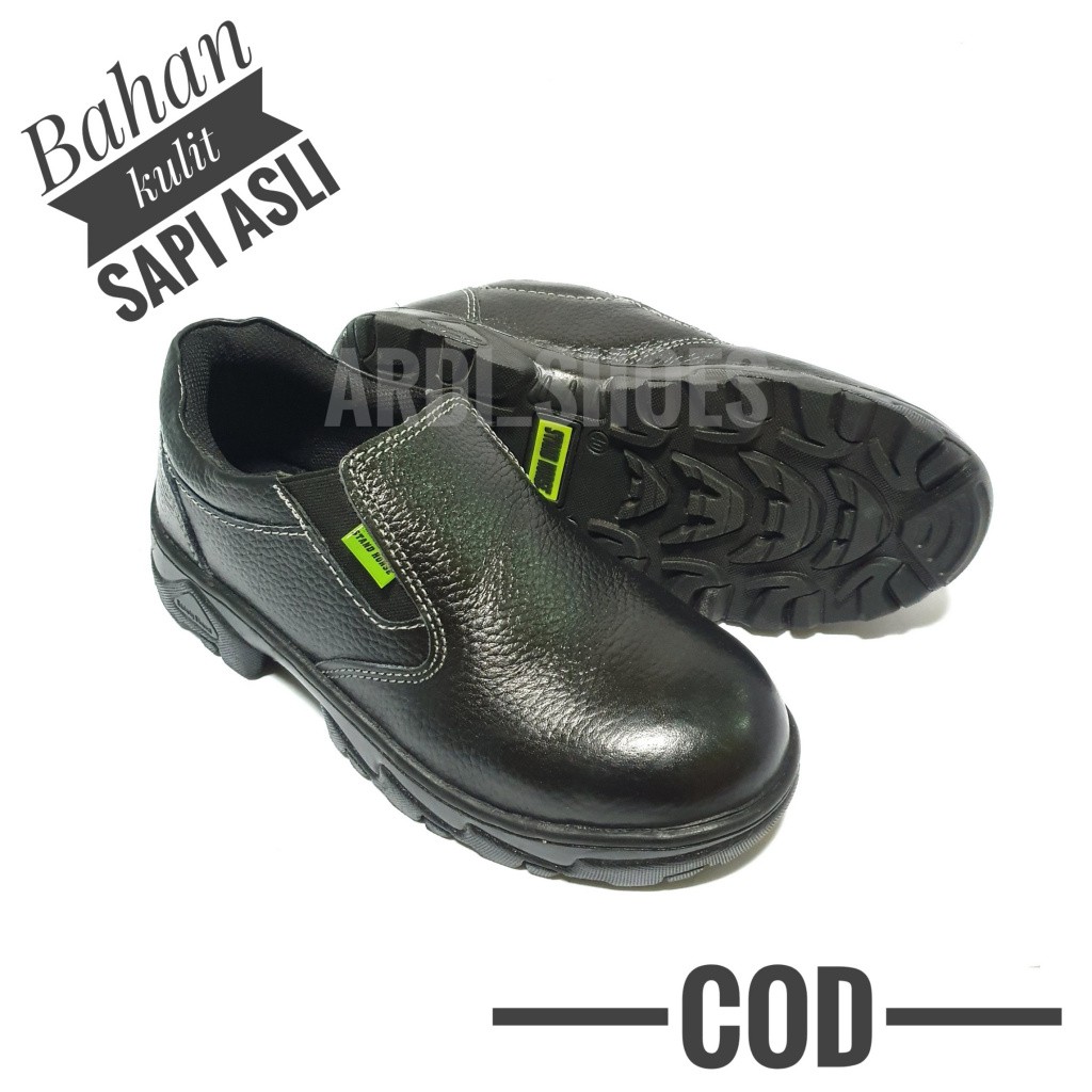 SEPATU Safety Pria Casual Sepatu Sefti Low Boot Pria Kulit Asli Sefty  Ujung Besi Sepatu Lapangan