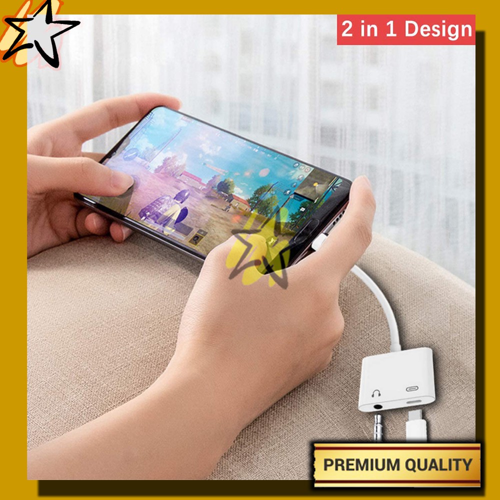 JH031 Kabel USB Type C to Audio Jack 3.5mm Kabel Charger Type C Kabel Penyambung Charger Headset