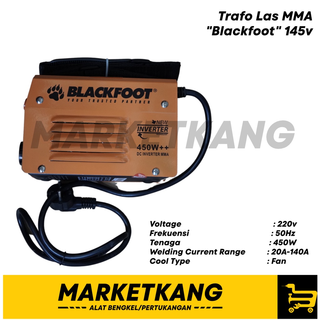 Mesin Travo Las BLACKFOOT Travo Inverter IGBT MMA 145A WD