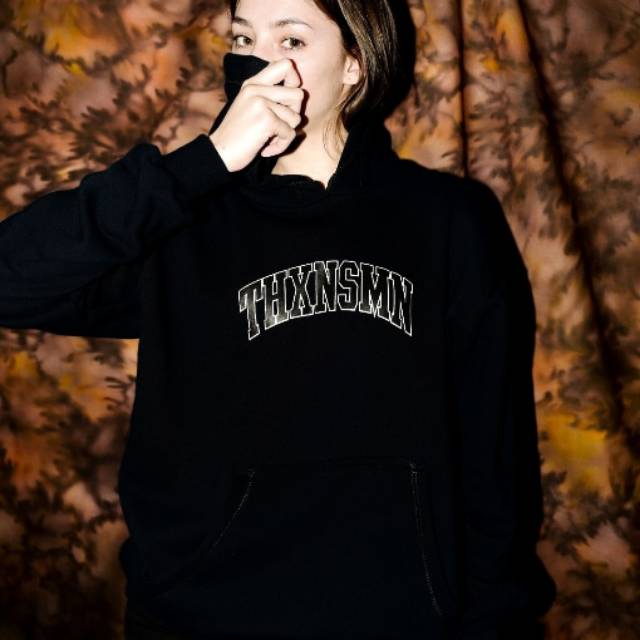 Jaket thxnmn hitam simple / jaket premium / jaket distro bandung / jaket pria / jaket simple