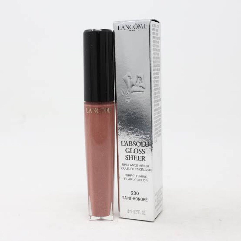 LIPSTICK GLOSSY LANCOME L'ABSOLU GLOSS IN SAINT HONORE (SHEER CHESTNUT NUDE) ORIGINAL MURAH