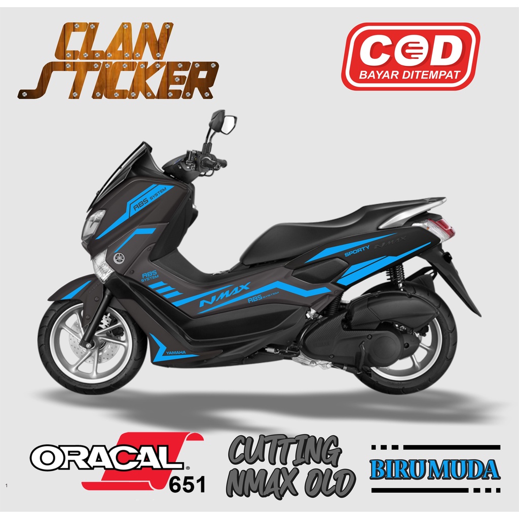 Cutting Sticker Yamaha Nmax 155 Old Stiker Striping 2015 - 2019 Lama Lis Body Motif 05 Aksesoris Mot